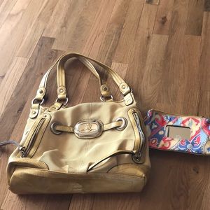 Kathy Van Zeeland yellow purse